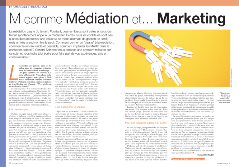 Intermedies N°6 - Dossier profession médiateur